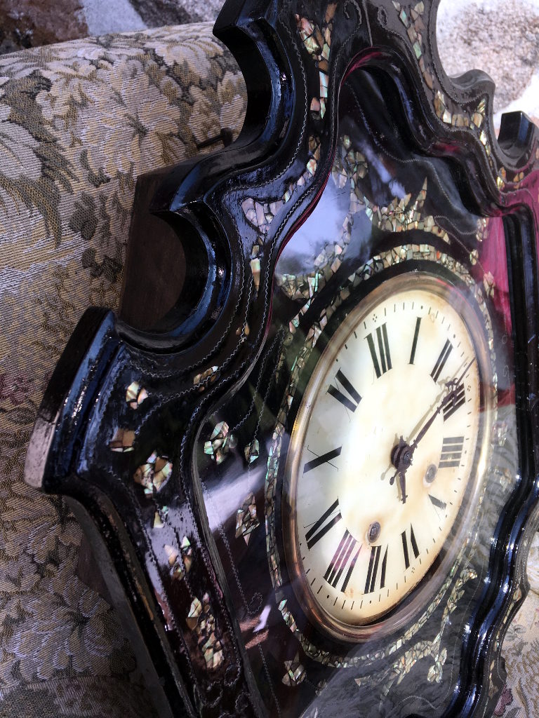 pendule horloge oeil de boeuf Napoléon III