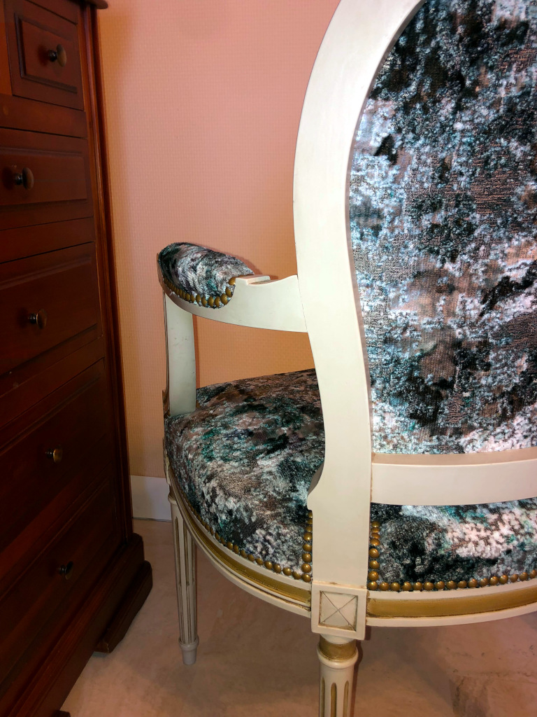 fauteuil louis xvi tapisserie